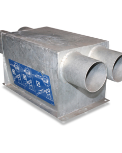 Lower part f/silo boot M 90 2-line continuous augers